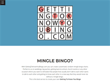 Tablet Screenshot of gettingtoknowyoubingo.com